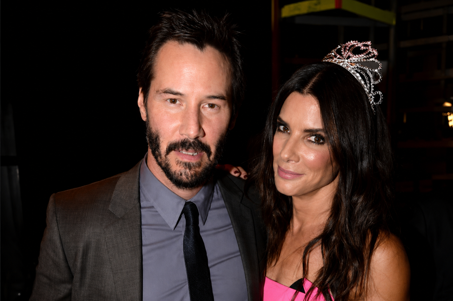 Sandra Bullock with Keanu Reeves